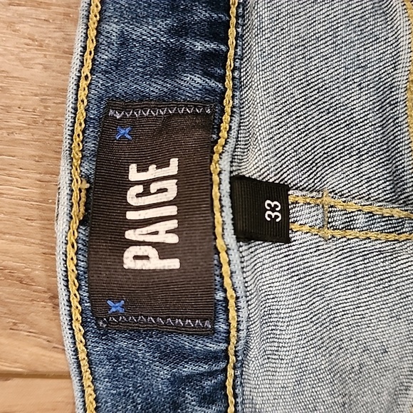 Paige Lennox Slim Fit Blue Denim Jeans Stretch Classic Casual men's size 33 - Picture 5 of 10